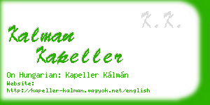 kalman kapeller business card